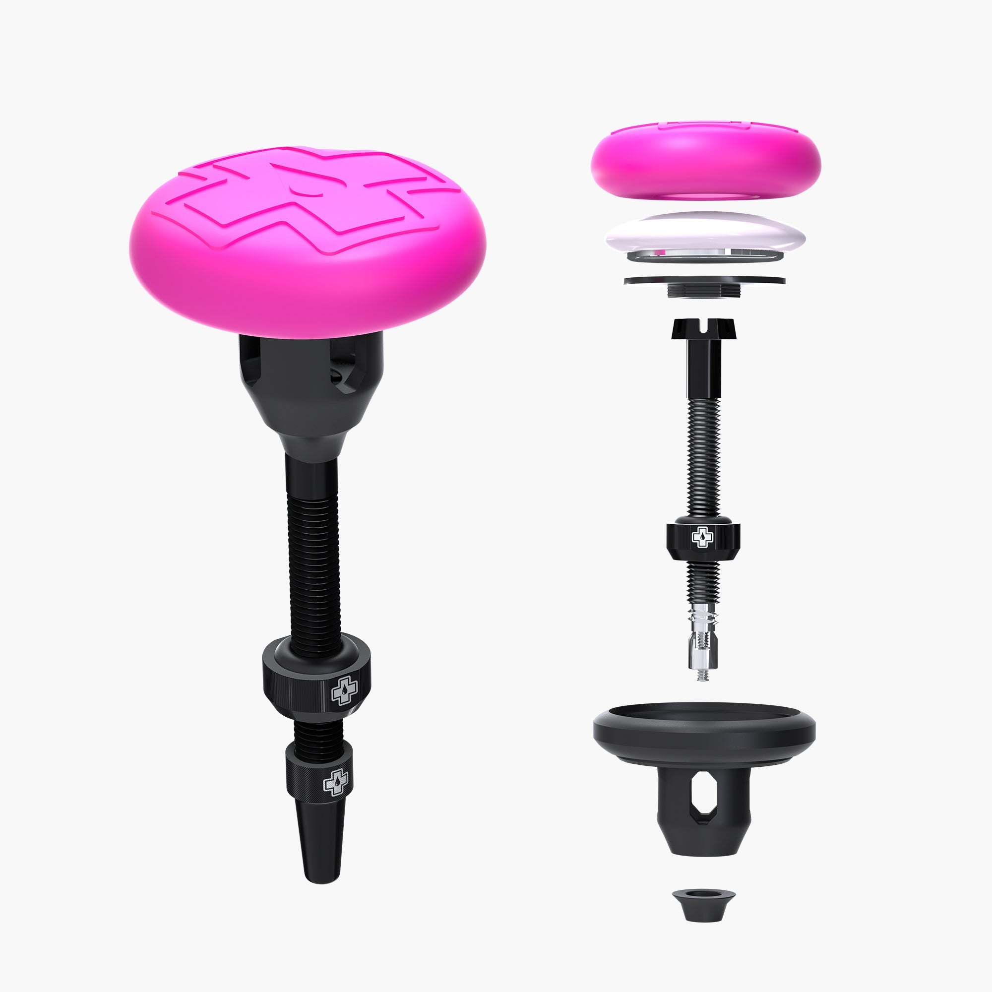 Muc-Off Stealth Tubeless Tag Holder + 44 mm ventielkit