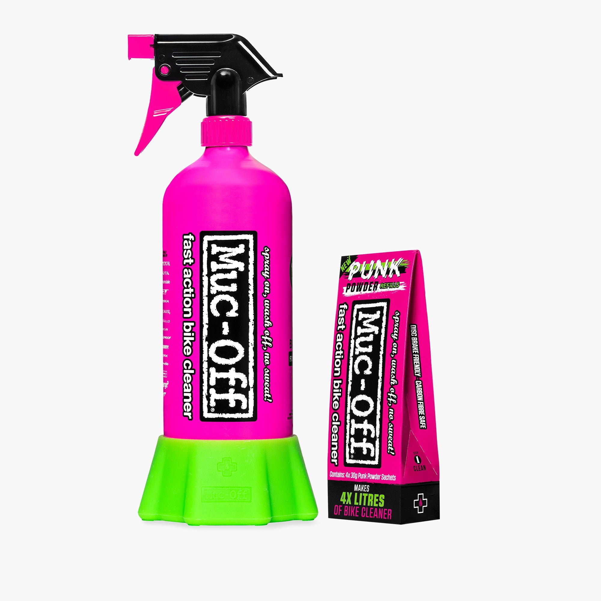 Muc-Off Bottle for Life met Punk Powder · 4 zakjes